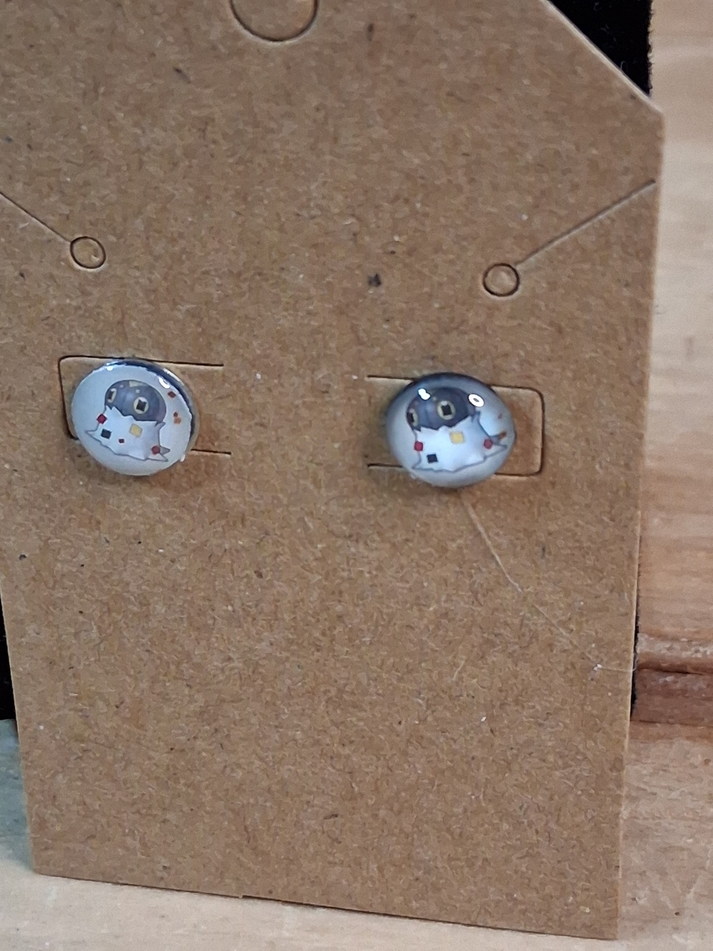 Handmade Pokemon Spewpa Resin Stud Earrings